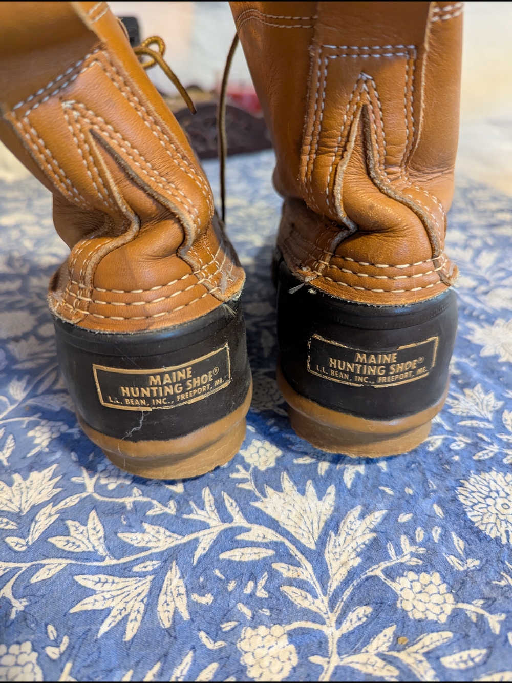L.L. Bean Brown Leather and Black Rubber Duck Boots - Picture 4 of 7